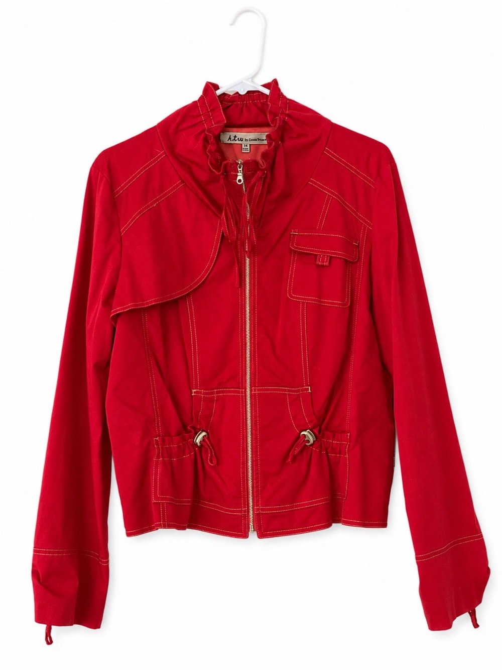 NWT ITW by Claude Brown Red Utility Jacket Women’s Size 14